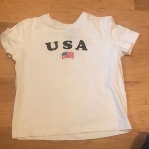 Forever 21 white USA shirt for girls